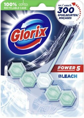 Glorix Toiletblok Power 5 Bleek 55gr