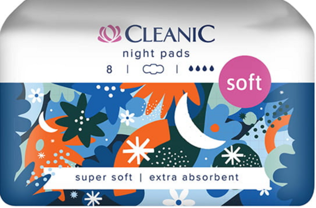 Cleanic Maandverband Night Pads 8 stuks